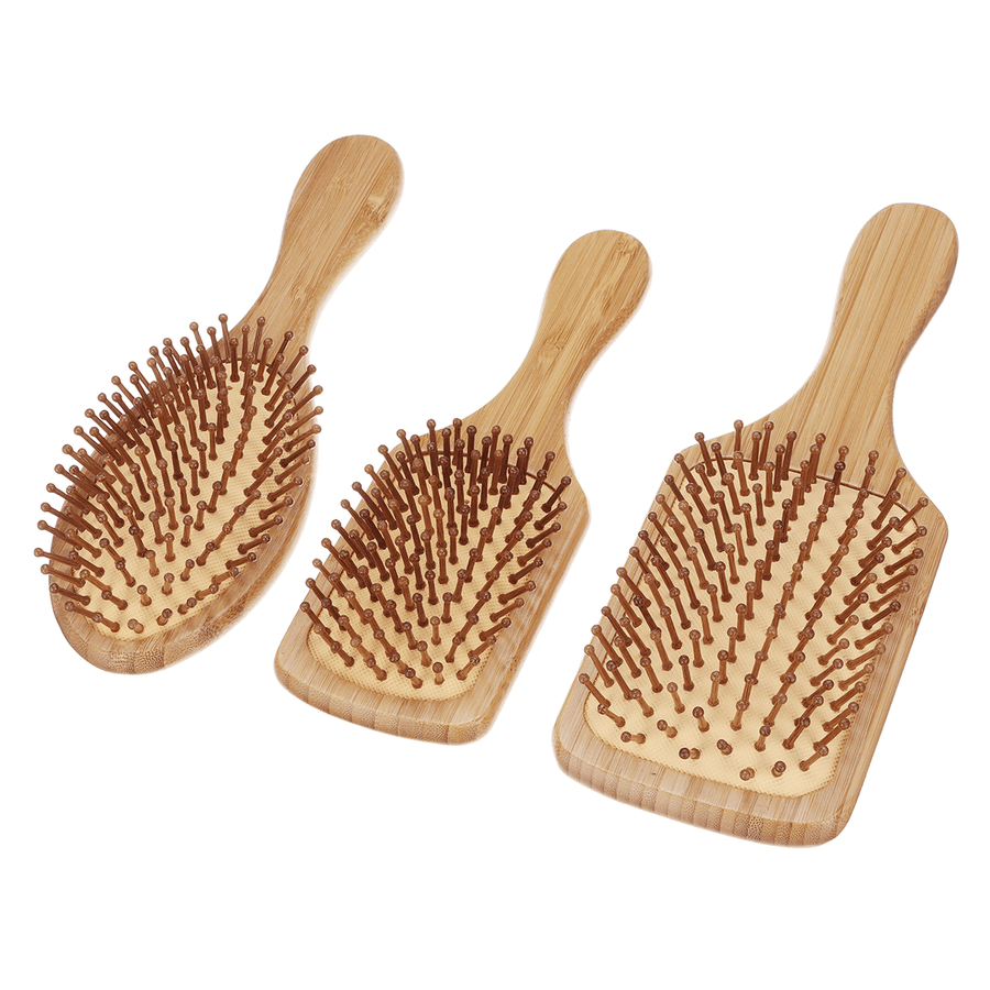 High Quality Hair Comb Bamboo Airbag Massage Comb Carbonized Solid Wood Bamboo Cushion Anti-Static Hair Brush Combs Travel Home - Trendha