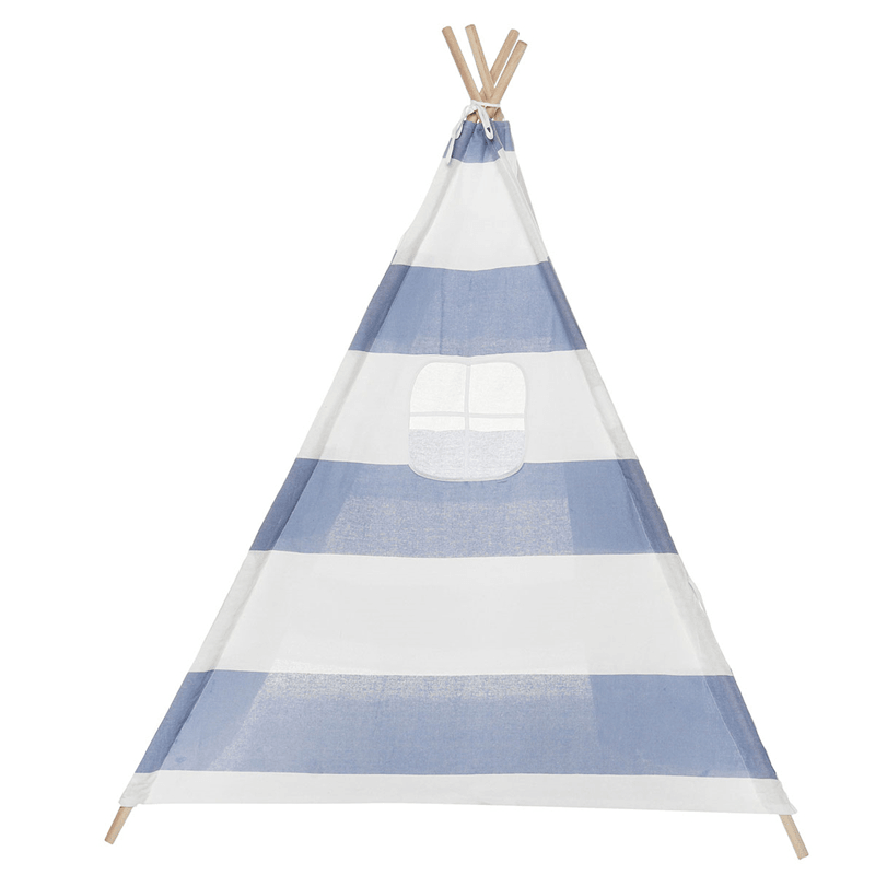 Triangle Kids Tent Canvas Sleeping Dome Play-Tent Teepee House Wigwam Room Children'S Tent Game-House - Trendha