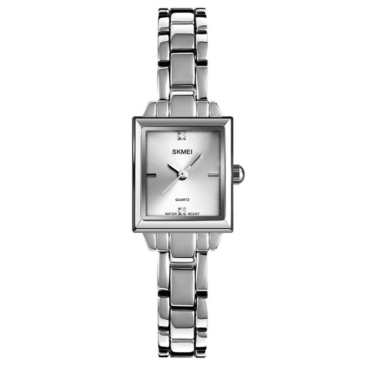 SKMEI 1407 Fashion Women Watch Light Luxury 3ATM Waterproof Stainless Strap Quartz Watch - Trendha