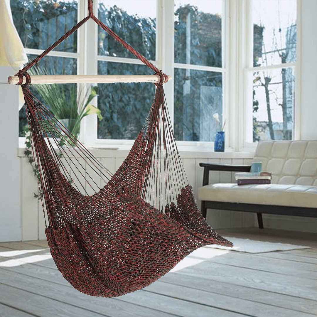 Hanging Chair Portable Nylon Hammock Swing Garden Outdoor Camping - Trendha