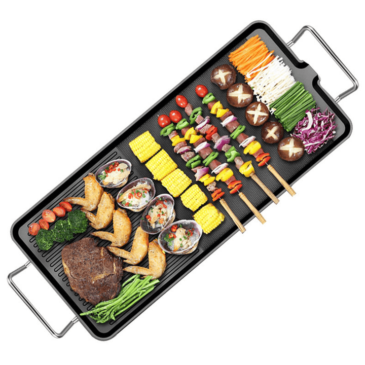 Smoke-Free Non-Stick Electric Grill 220V 1700W EU Plug 5 Gears Household Multi-Function Electric Barbecue Grill - Trendha