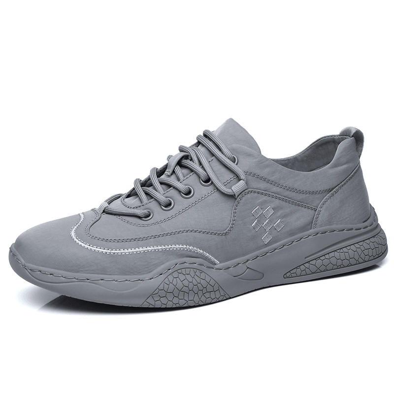 Men Canvas Breathable Comfy Soft Bottom Lace up Driving Casual Court Shoes - Trendha