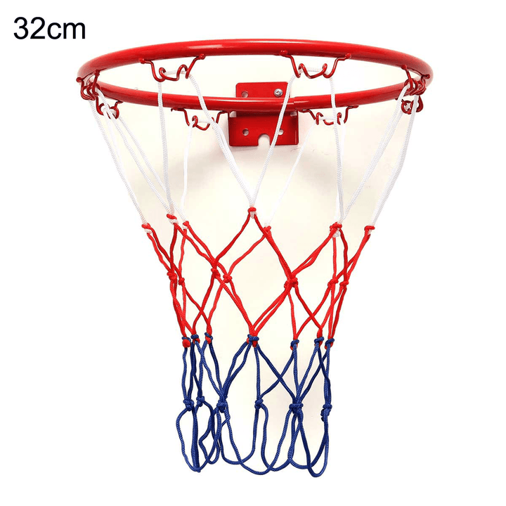 Wall Mounted Hanging Basketball Goal Hoop Rim Metal Netting - Trendha