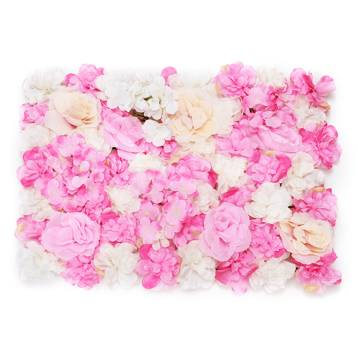 DIY Artificia Wedding Rose Flower Panel Backdrop Wall Road Arch Decorations - Trendha