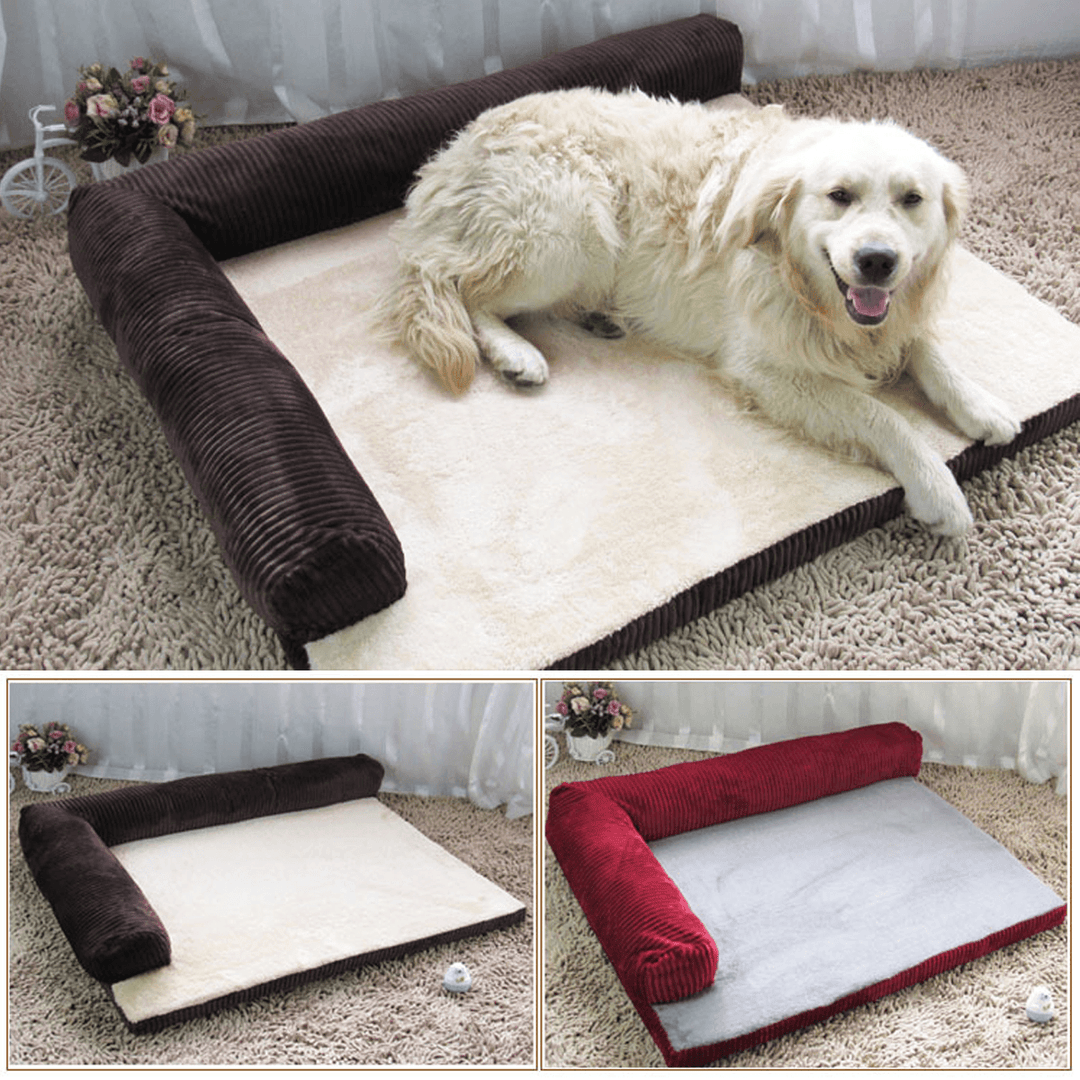 Pet Mat Soft Warm Orthopedic Pet Dog Memory Foam Bed Mat with Removable Cover S/M/L/XL - Trendha
