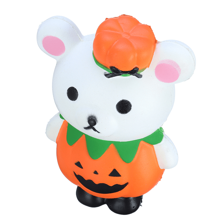 Gigglebread Halloween Pumpkin Bear Squishy 13*9.5*6.5CM Licensed Slow Rising with Packaging - Trendha