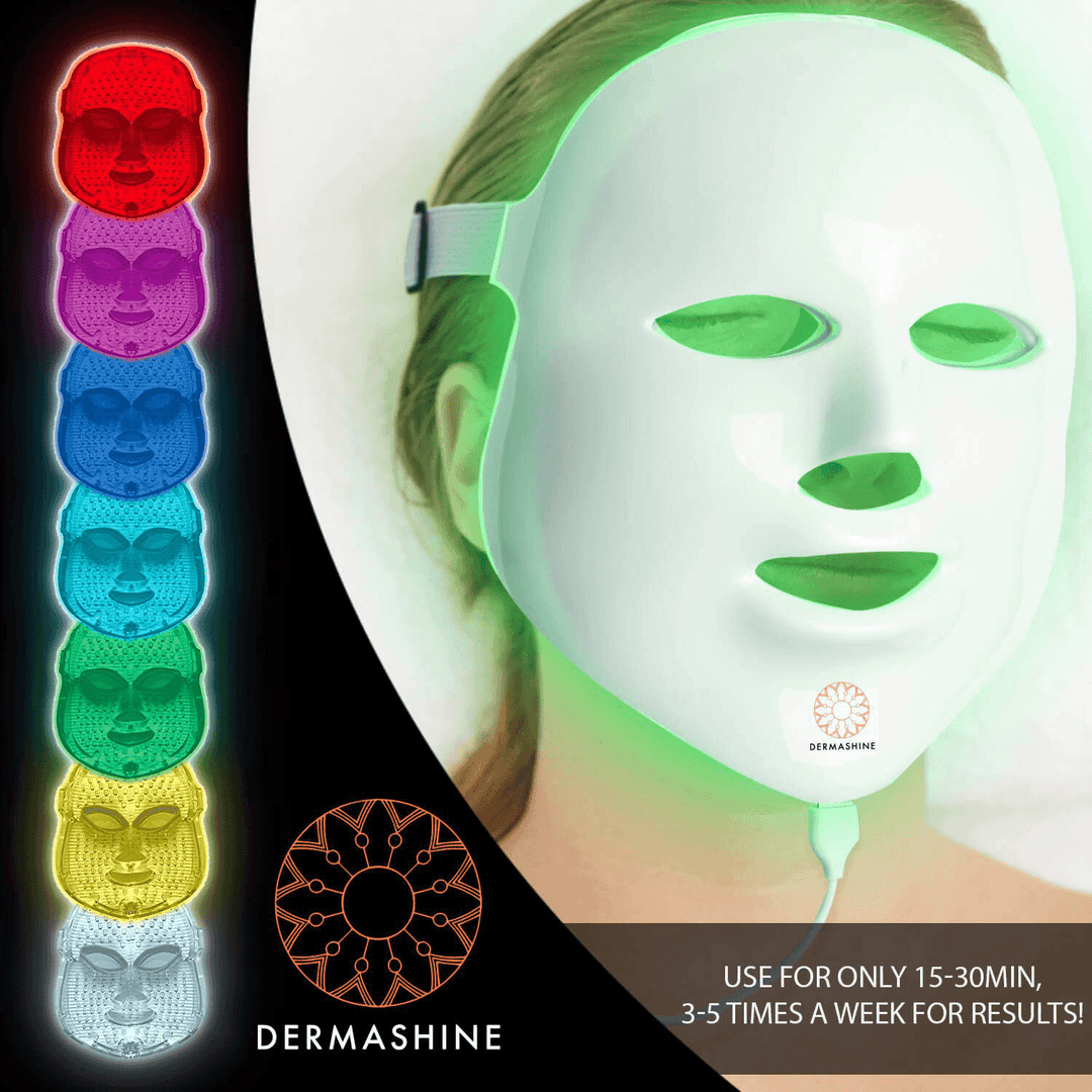 7 Color Lights LED Photon Therapy Mask Facial Mask for Anti-Aging Acne Treatment - Trendha