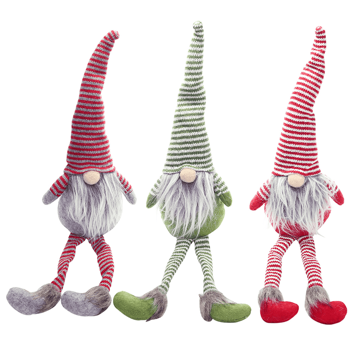 Non-Woven Hat with Long Legs Handmade Gnome Santa Christmas Figurines Ornament Decorations Toys - Trendha