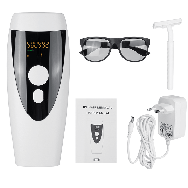 5 Gear Adjutable Hair Remover 500,000 Flashes Display Laser Hair Removal Epilator Painless Body Hair Removal - Trendha