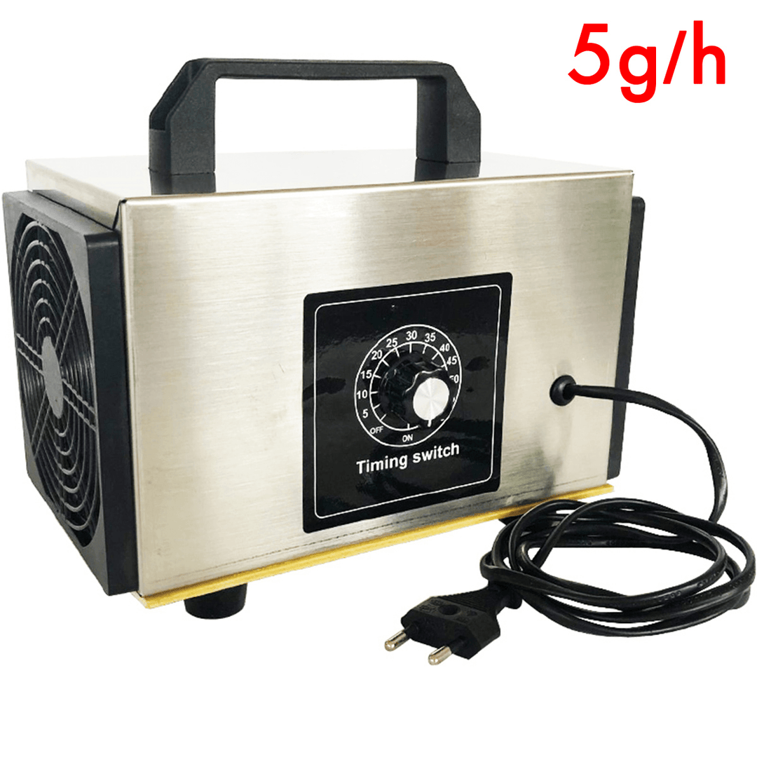 220V 5G/10G/20G/24G/28G/H Ozone Generator Machine Air Purifier Disinfection Cleaner Sterilizer W/ Timing Switch - Trendha