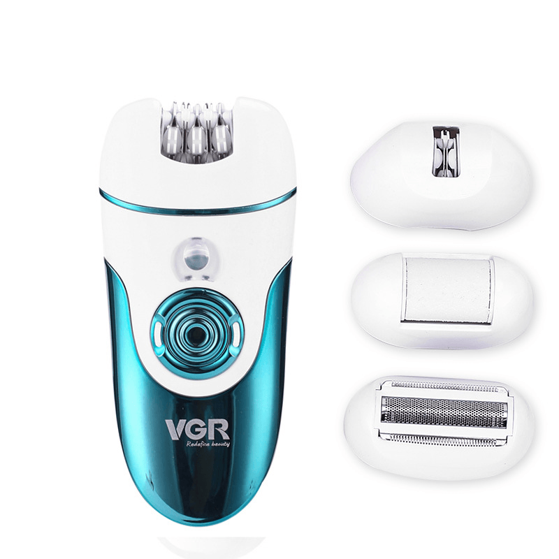 VGR 4 in 1 Women Epilator 100-240V USB Rechargeable Electric Body Hair Removal Machine Multifunctional Bikini Depilatory - Trendha