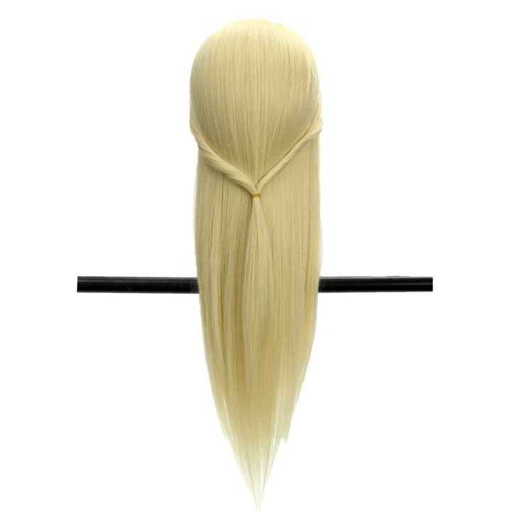 30% Real Hair Long Hairdressing Mannequin Training Practice Head Salon + Clamp - Trendha