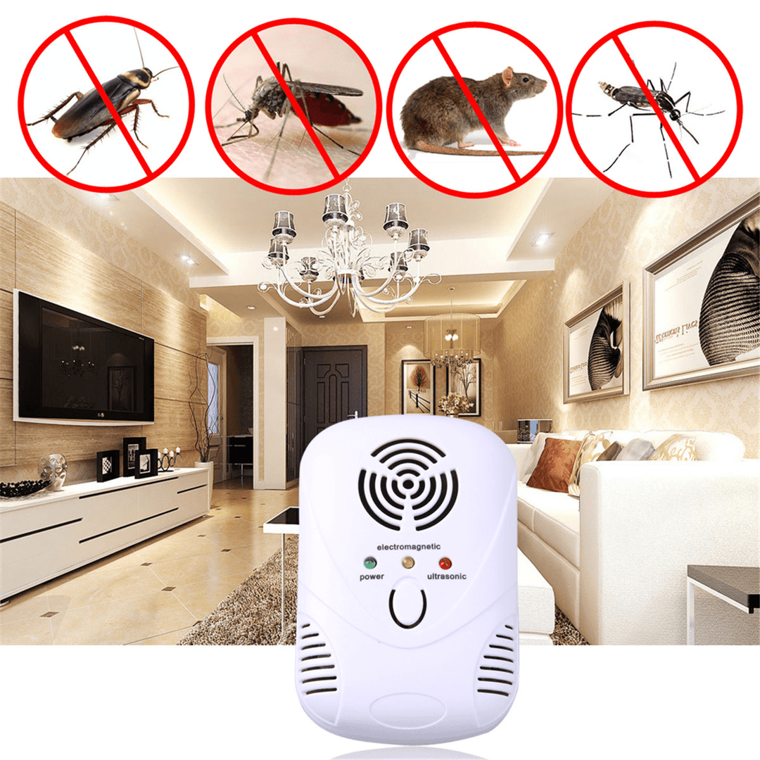 Electronic Ultrasonic Mouse Killer Mouse Cockroach Trap Mosquito Repeller Insect Rats Spiders Contro - Trendha