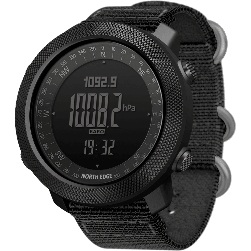 NORTH EDGE Apache2 Altimeter Barometer Compass Temperature Display 50M Waterproof Outdoor Sport Digital Watch - Trendha