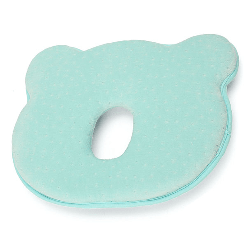 22X26X3.5Cm Memory Cotton Newborn Baby Correcting Head Cervical Vertebra Pillow Blue Pink - Trendha
