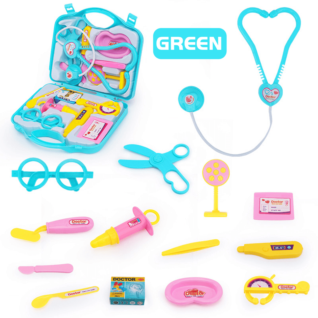 15 Pcs ABS Material Simulation Kids Childrens Role Play Pretend Doctor Nurses Set Toys - Trendha