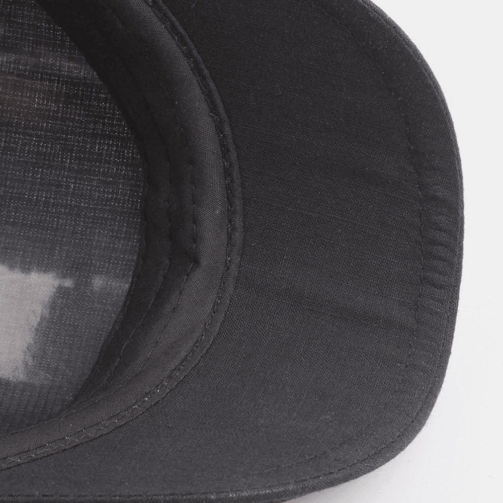 Men Pinstripe Beret Cap Cotton Linen Adjustable British Fashion Sunshade Newsboy Cap Flat Hat - Trendha