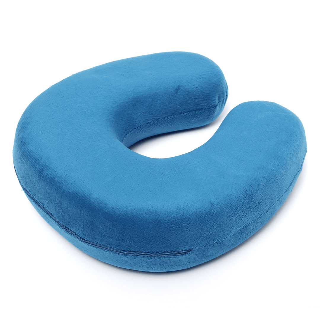 Soft Velour Memory Foam U Shaped Pillow Comfort Neck Support Car Cushion Pillow - Trendha
