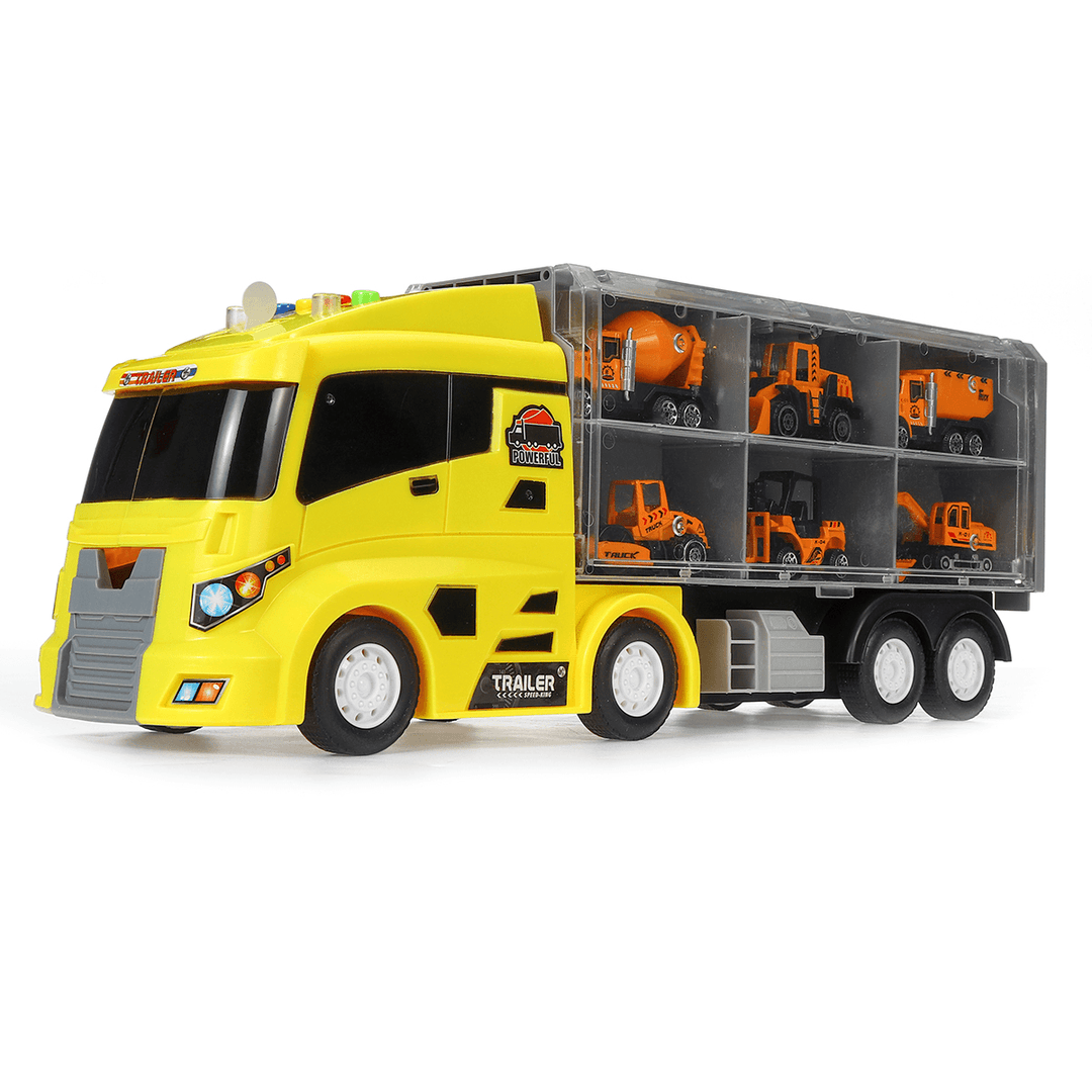 6Pcs/7Pcs Play Vehicles Construction Vehicle Truck Cars Toys Set Friction Powered Push Engineering Vehicles Assorted Construction for Boys and Girls - Trendha
