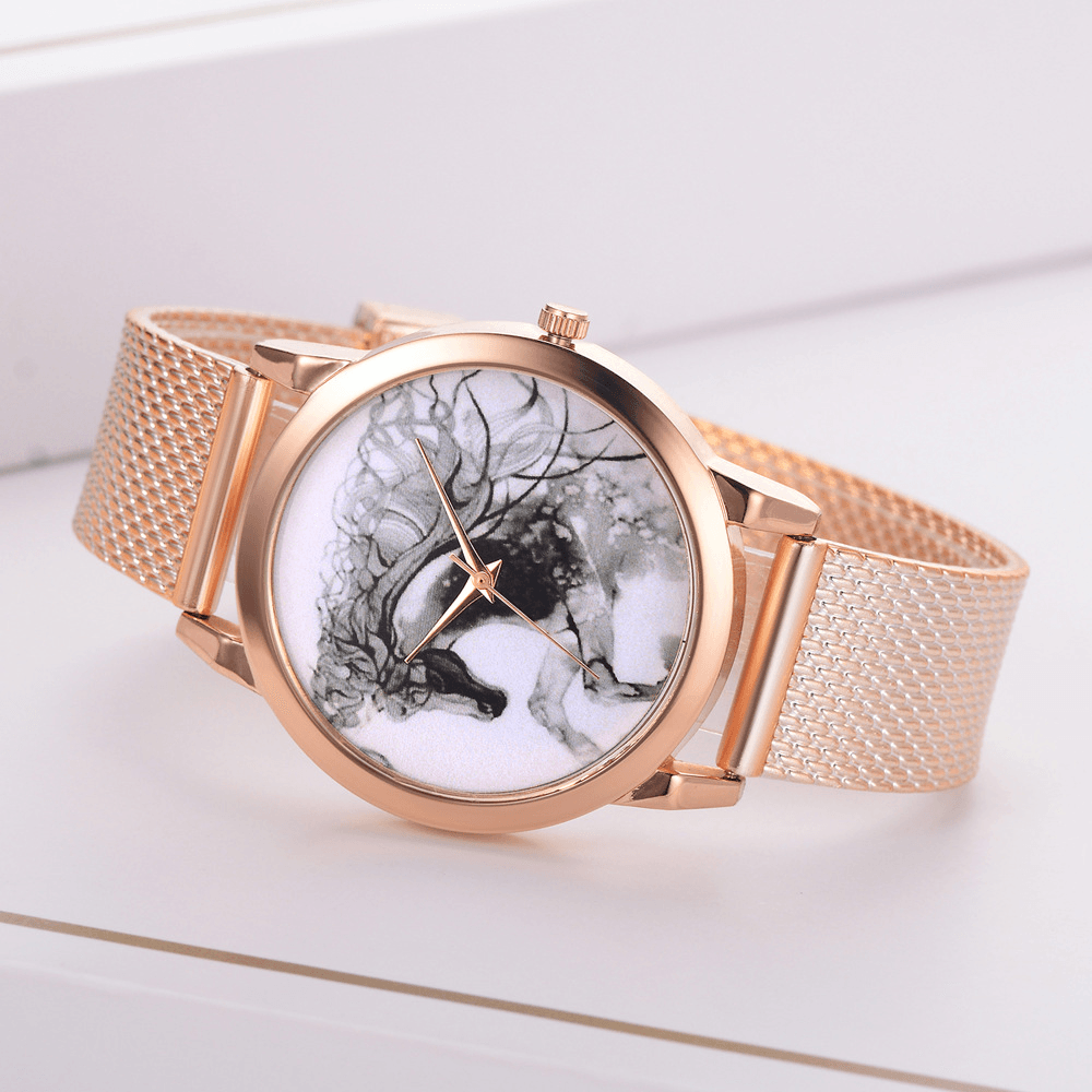 LVPAI P598 China Style Horse Dial Face Women Wrist Watch Casual Style Quartz Watches - Trendha