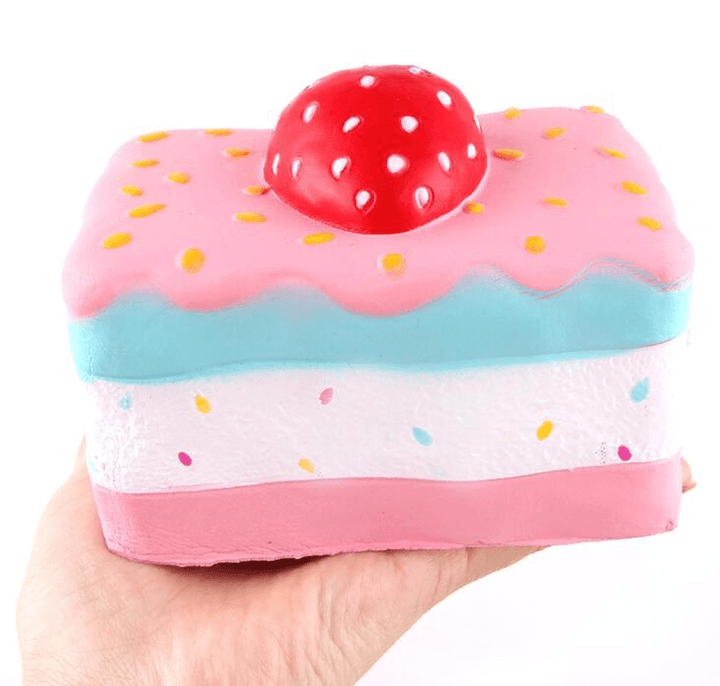 Kiibru Strawberry Mousse Cake Squishy 10*8*8.5CM Licensed Slow Rising with Packaging Collection Gift - Trendha