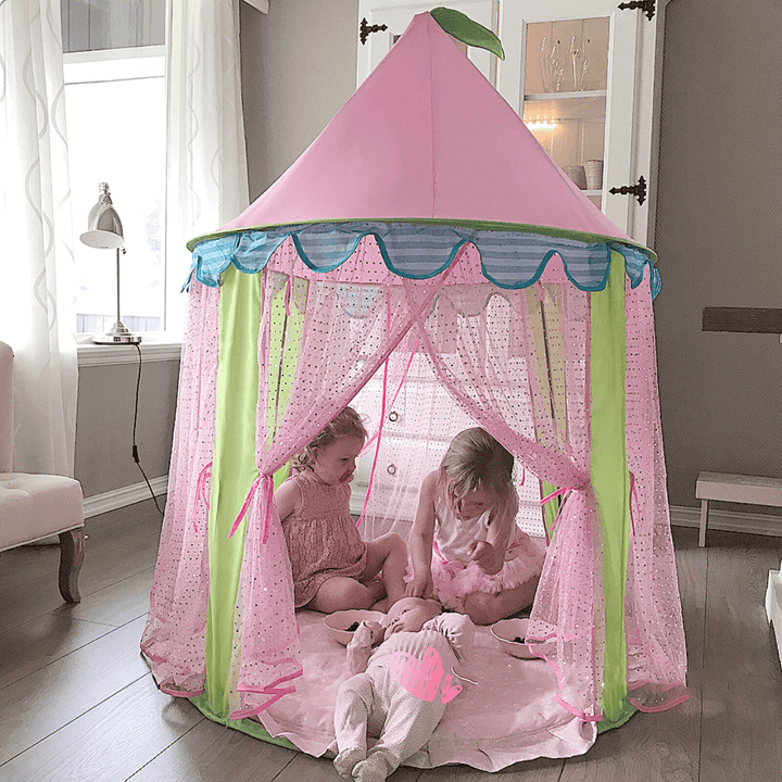 Children Kids Teepee Play Tent Princess Castle Girls Playhouse Indoor - Trendha