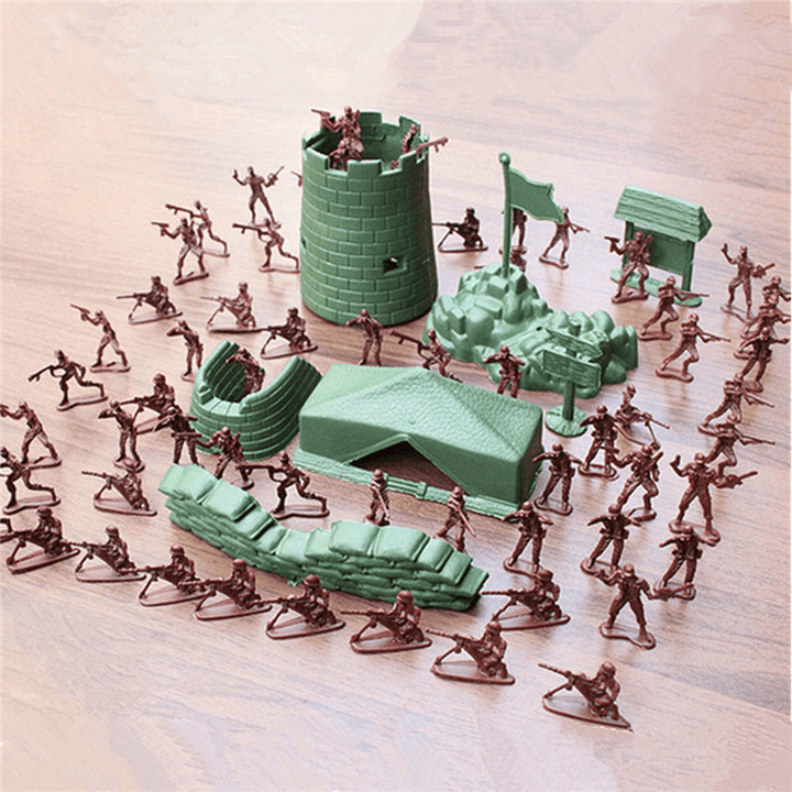 100PCS 3CM Army Combat Men Kid Toy Soldiers Military Plastic Figurine Action Figure - Trendha