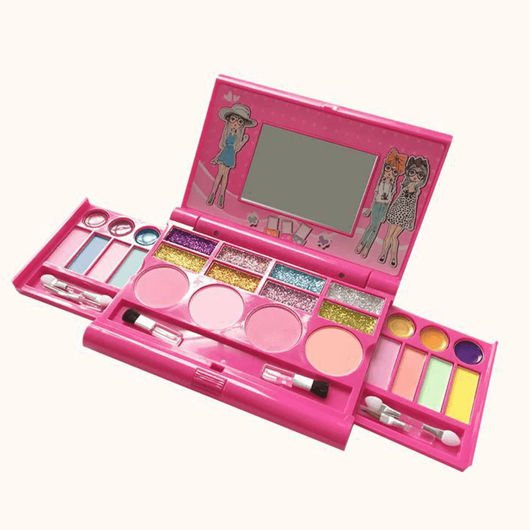 Princess Makeup Set for Kids Cosmetic Girls Kit Miniature Eyeshadow Lip Gloss Blushes Beauty Decoration Toys - Trendha