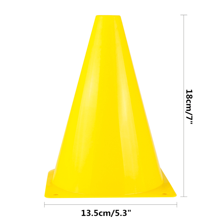 10Pcs/Set Plastic Training Cone Sport Marking Cups Soccer Basketball Skate Marker Outdoor Activity Supplies 18Cm Colorful - Trendha