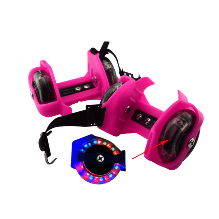 Children Magnetic Luminescence Roller Skates Flashing Wheels Luminous Roller Skating Performance Toys - Trendha