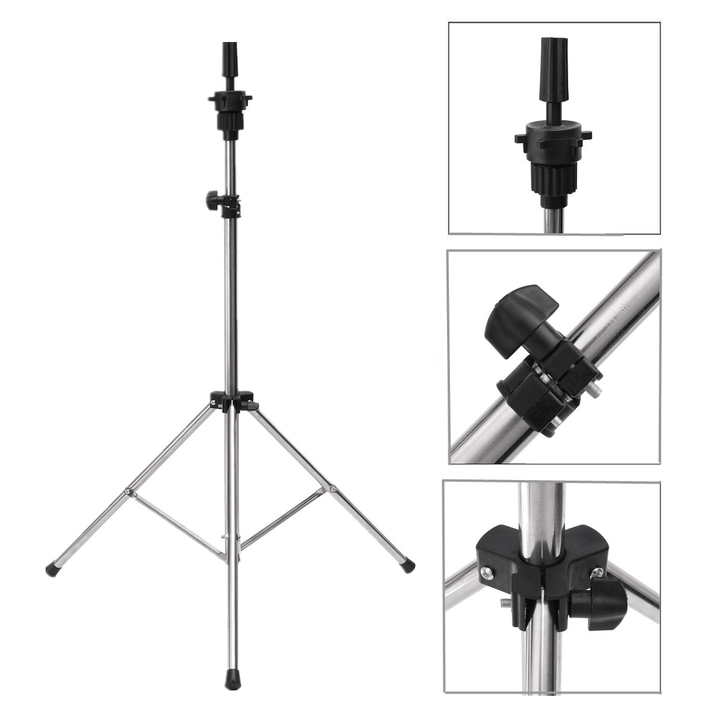 Adjustable Wig Head Tripod Stand Holder for Hairdressing Training Mannequin Practice - Trendha