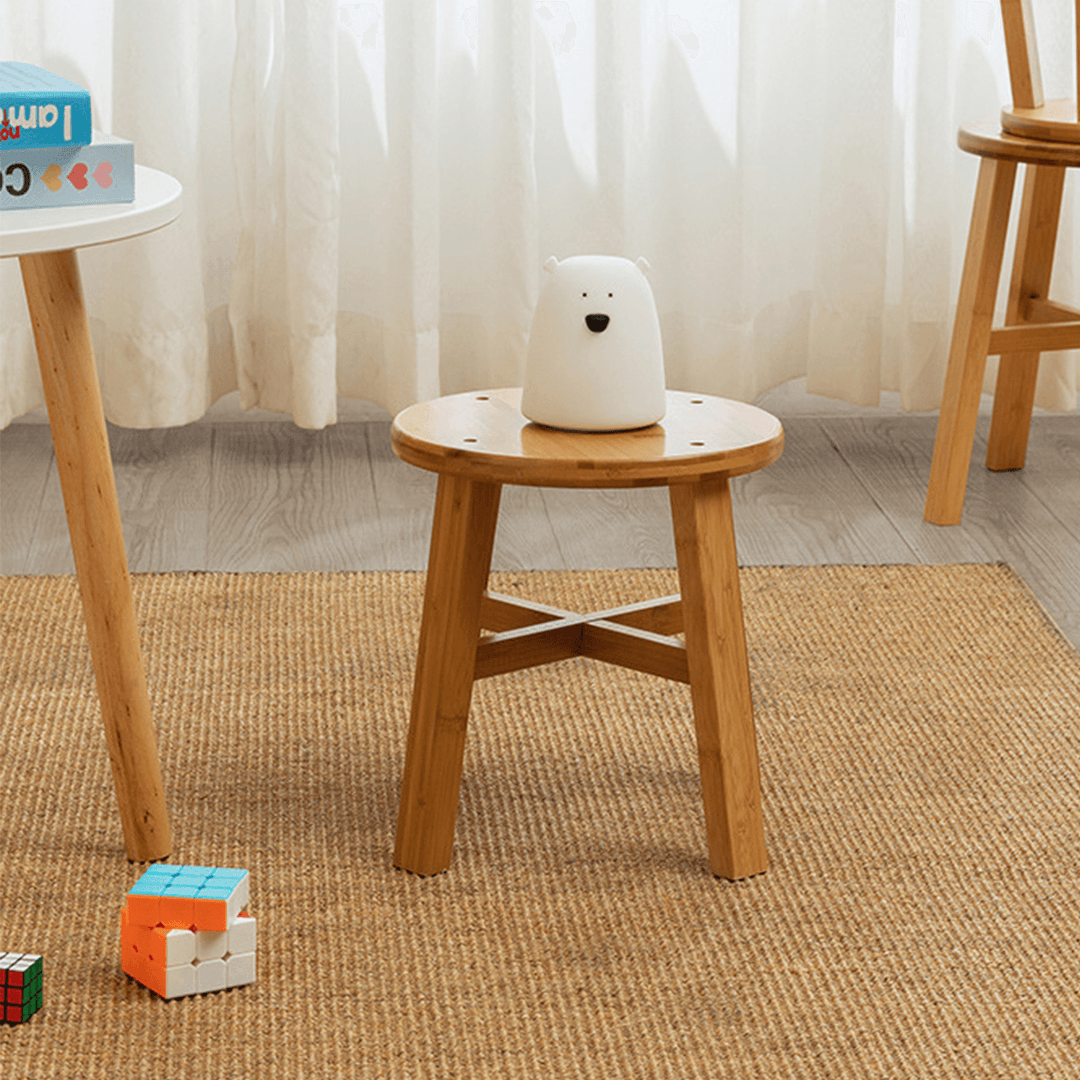 Circular Solid Wooden Stool Small Bench Sofa Tea Table Chair Shoe Bench Stool for Children'S Adult Stool Living Room - Trendha