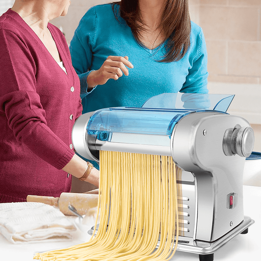 135W Electric Noodle Press Machine Pasta Maker Dough Cutter Dumplings Roller - Trendha