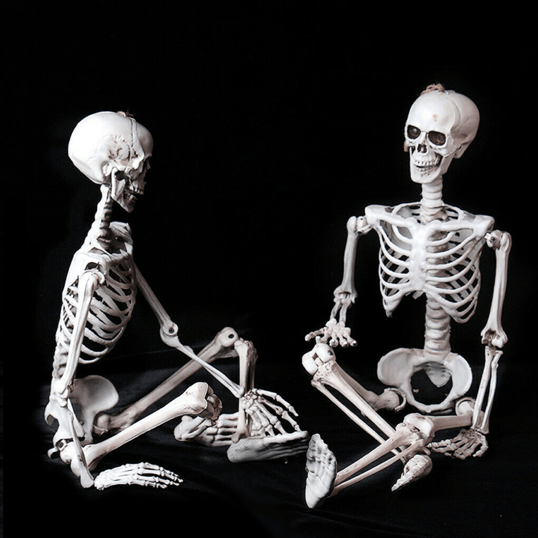 90Cm Human Skeleton Scary Bones Poseable Hanging Halloween Prop Party Decorations - Trendha