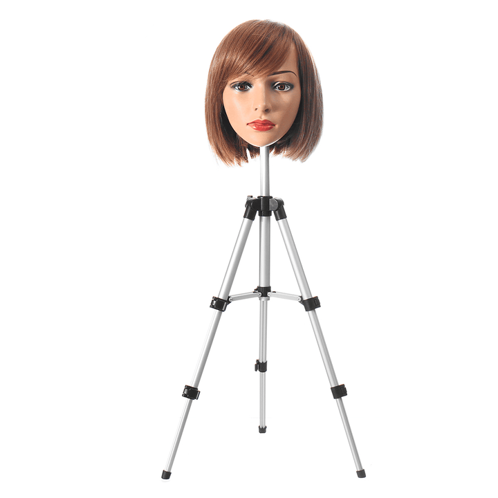Mannequin Head Tripod Hairdressing Training Head Holder Hair Wig Stand Tools - Trendha