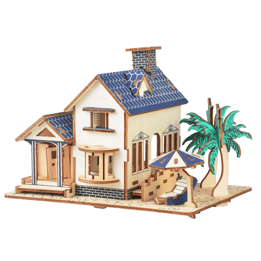 3D Woodcraft Assembly Doll House Kit Decoration Toy Model for Kids Gift - Trendha
