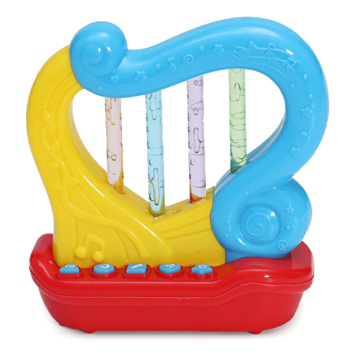 Musical Instruments Horn Harp Drum LED Light Story Telling Percussion Developmental Toy House Play - Trendha
