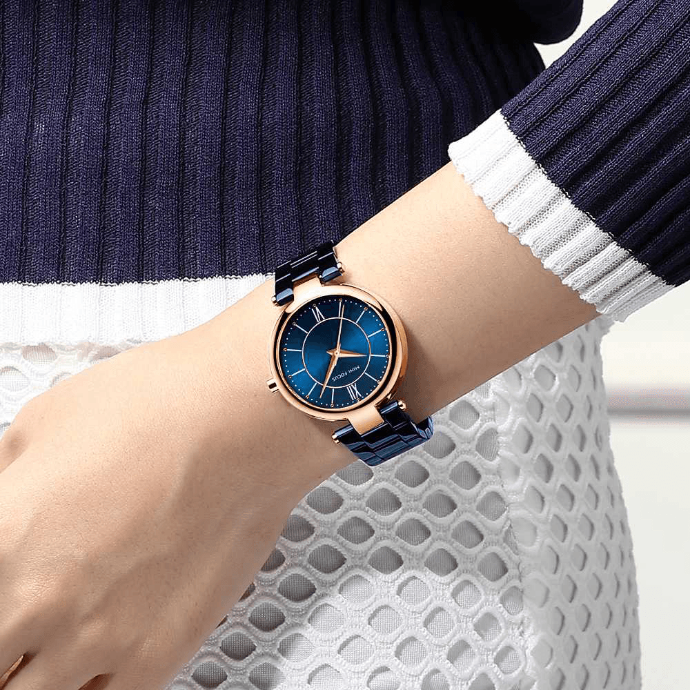 MINI FOCUS MF0189L Fashionable Women Wrist Watch Stainless Steel Waterproof Quartz Watch - Trendha