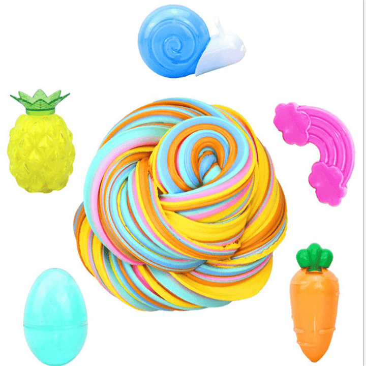 Areedy Rainbow Five Color Cotton Mud Stress Relievers Set Indoor Toys - Trendha