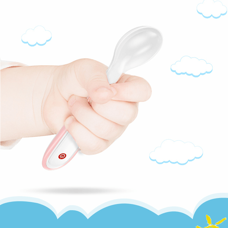 Vvcare TS01 LED Digital Temperature Control Spoon for Kids Baby Waterproof Feeding Supplies Battery Power - Trendha
