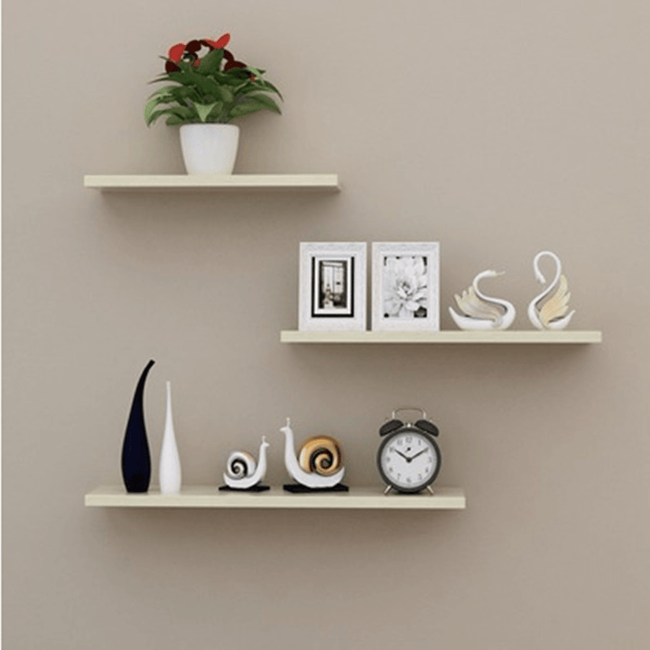 3 Pcs/Set Wood Wall-Mounted Shelves Bookshelf Storage Rack Shelf Wall Hanging Decorations Stand Organizer - Trendha
