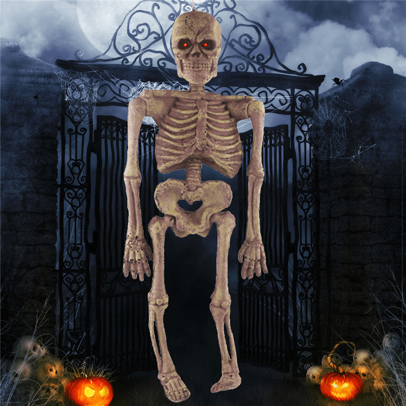 Halloween Party Decoration Luminous Vocal Simulation Frame Skeleton Horrid Scare Scene Props Toys - Trendha