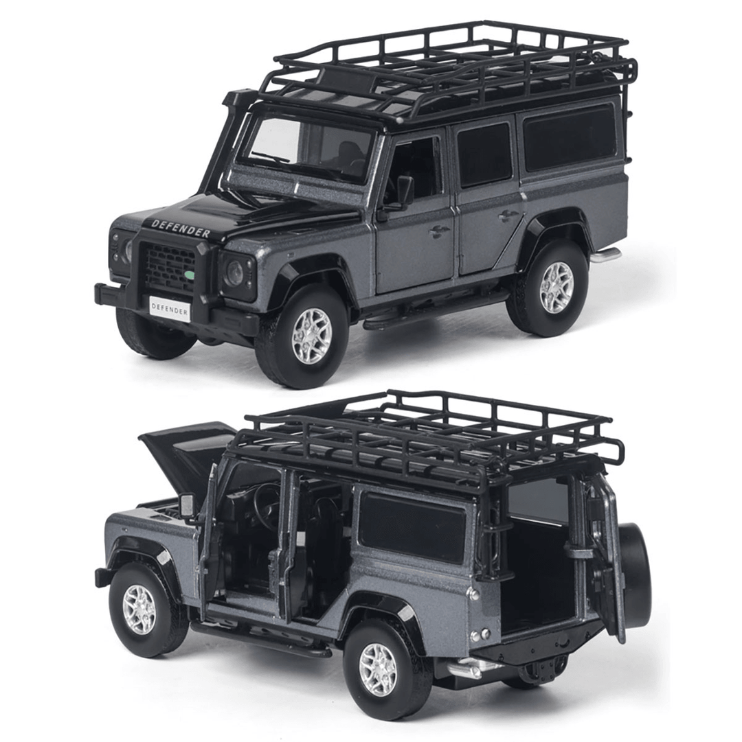 1:32 Alloy Land Rovers Defenders Rear Wheel Pull Back Diecast Car Model Toy with Sound Light for Gift Collection - Trendha