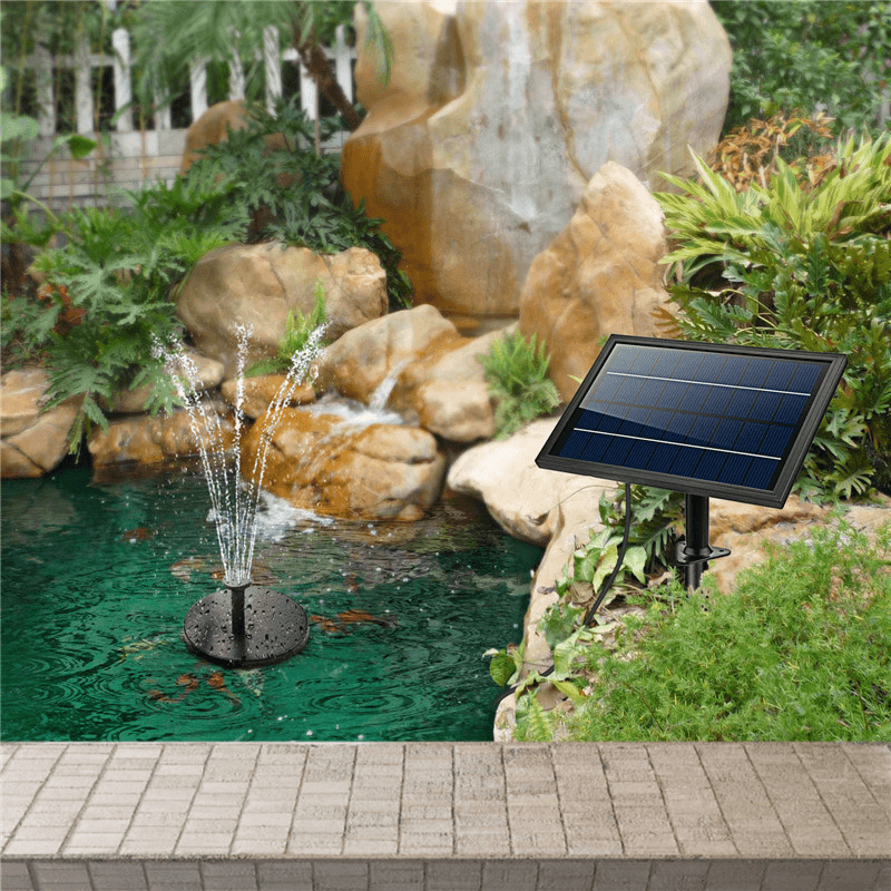 Solar Powered Water Pond Filter Pump Submersible Fish Tank Power Fountain Water Pump for Home Garden - Trendha
