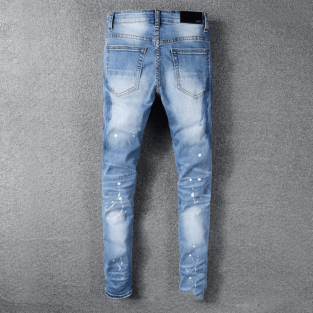 Men'S Whiskered Patch Patch Jeans - Trendha