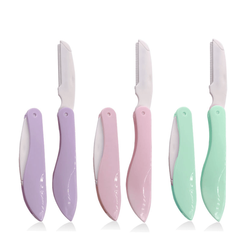 Portable Eyebrow Trimmer Folding Stainless Steel Blade Beauty Tool - Trendha