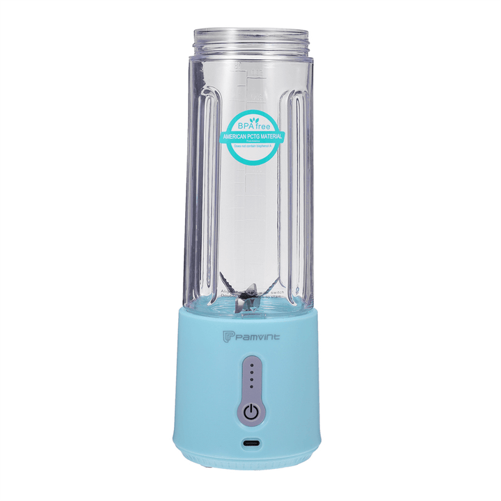 Pamvint Cordless Portable Blender Ice Crushing Power PCTG Food Grade Material Safety Lock Design Water-Resistant - Trendha