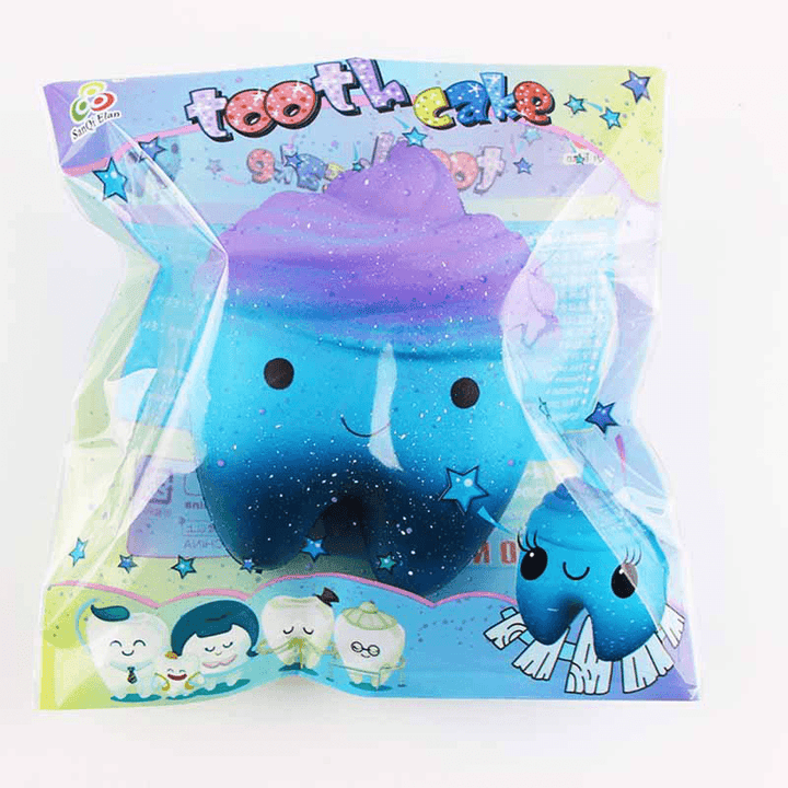 Sanqi Elan 11.8Cm Star Cute Teeth Cake Soft Squishy Super Slow Rising Original Packing Kid Toy - Trendha