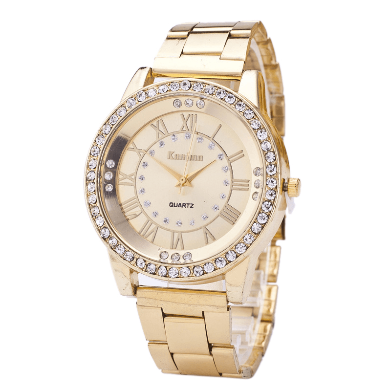 Fashionable Diamonds Ladies Wrist Watch Stainless Steel Strap Quartz Watches - Trendha
