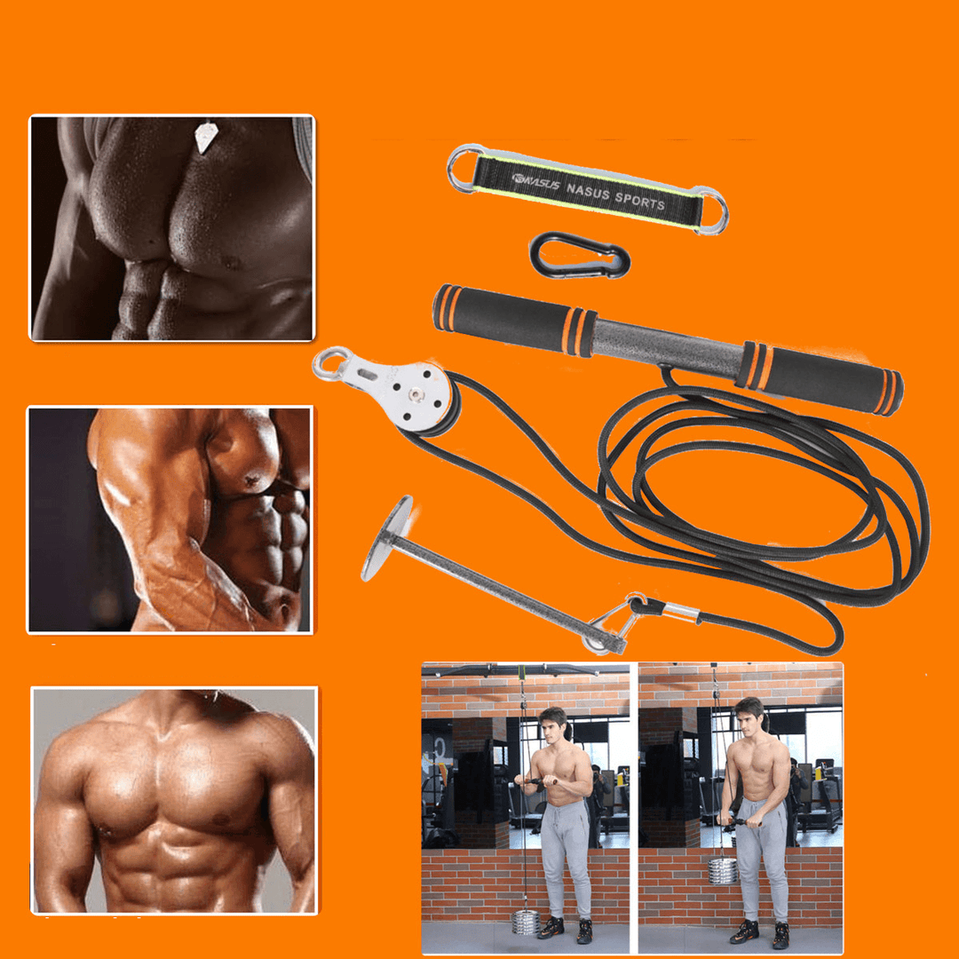 Fitness Arm Biceps Triceps Equipment Sports Rope for Rally Dumbbell Strong Power Wrist Gym Stick Pull Rope - Trendha